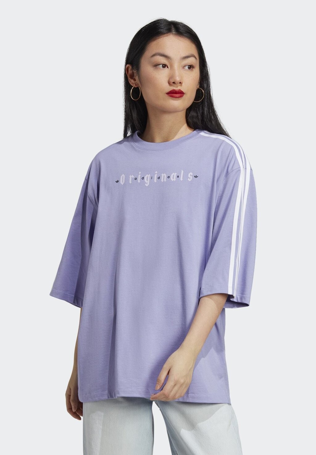 

Футболка с принтом adidas Originals, светло-фиолетовый