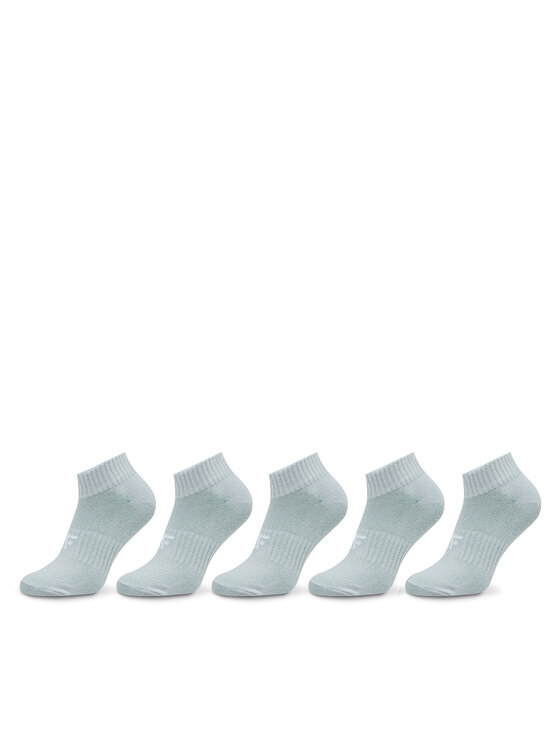 Комплект из 5 низких детских носков 4F, серый пряжа lastik ластик 28% имп мерин шерсть 69% акрил 3% эластан 365м 100гр 70666 кофе