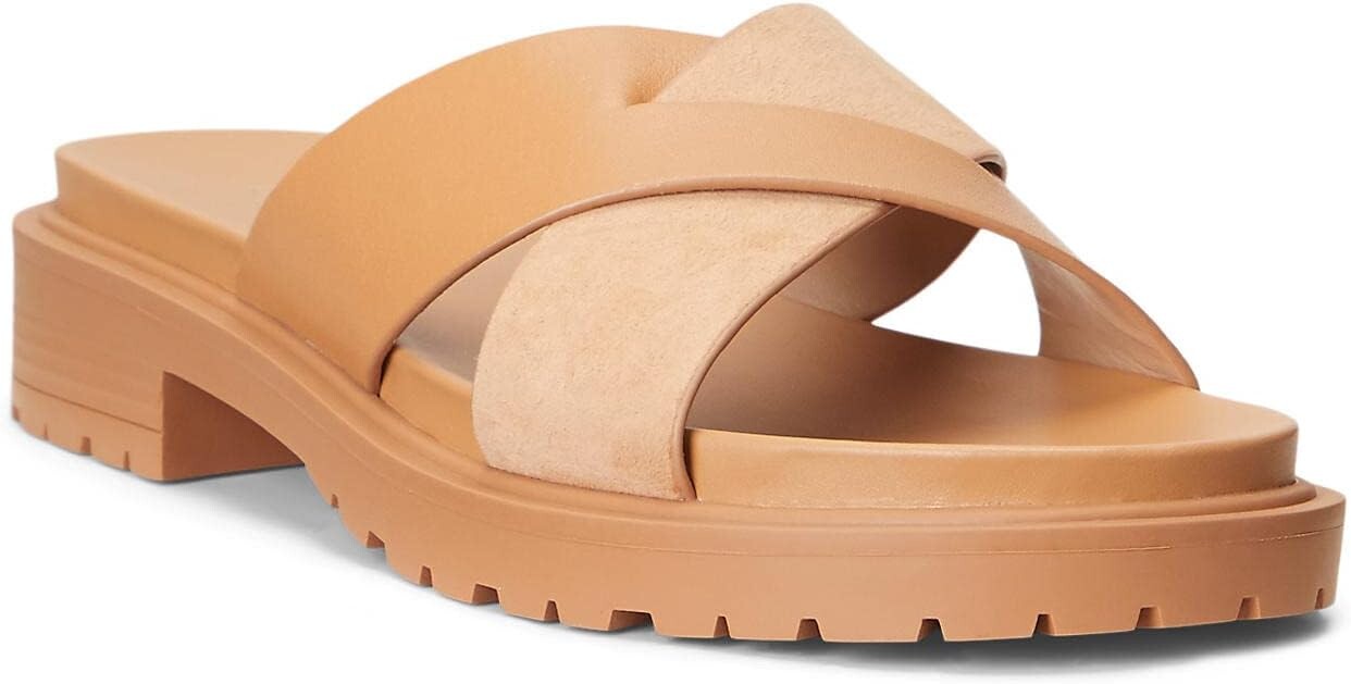

Сандалии на плоской подошве Kelsie Flat Sandal LAUREN Ralph Lauren, цвет Buff