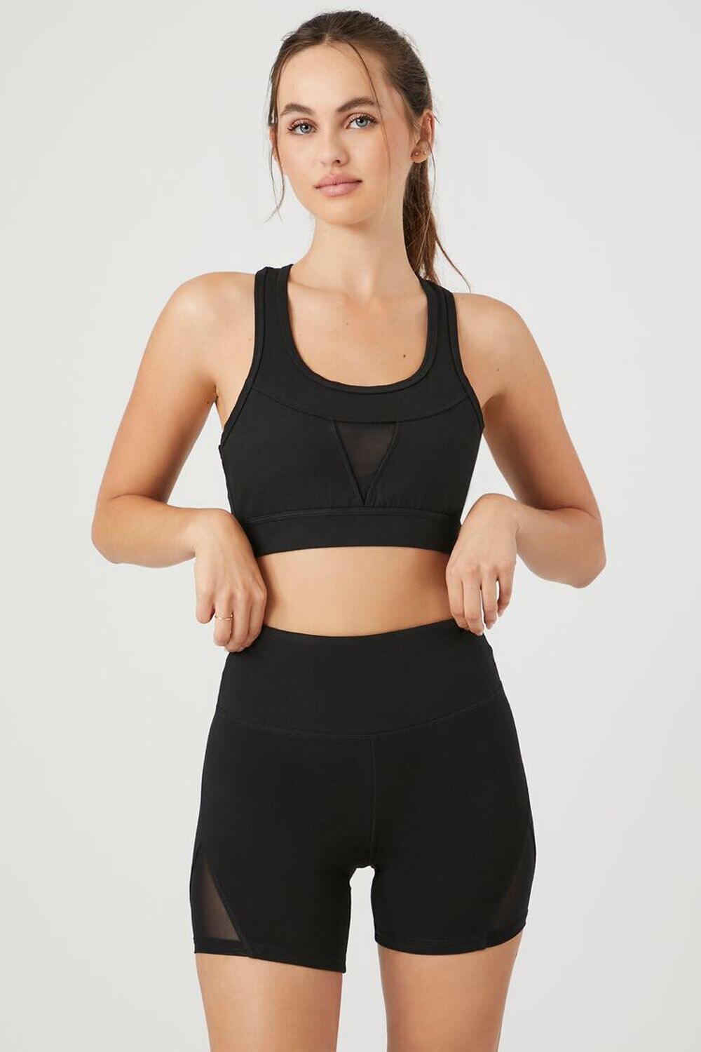 

Байкерские шорты Active Mesh Forever 21, черный