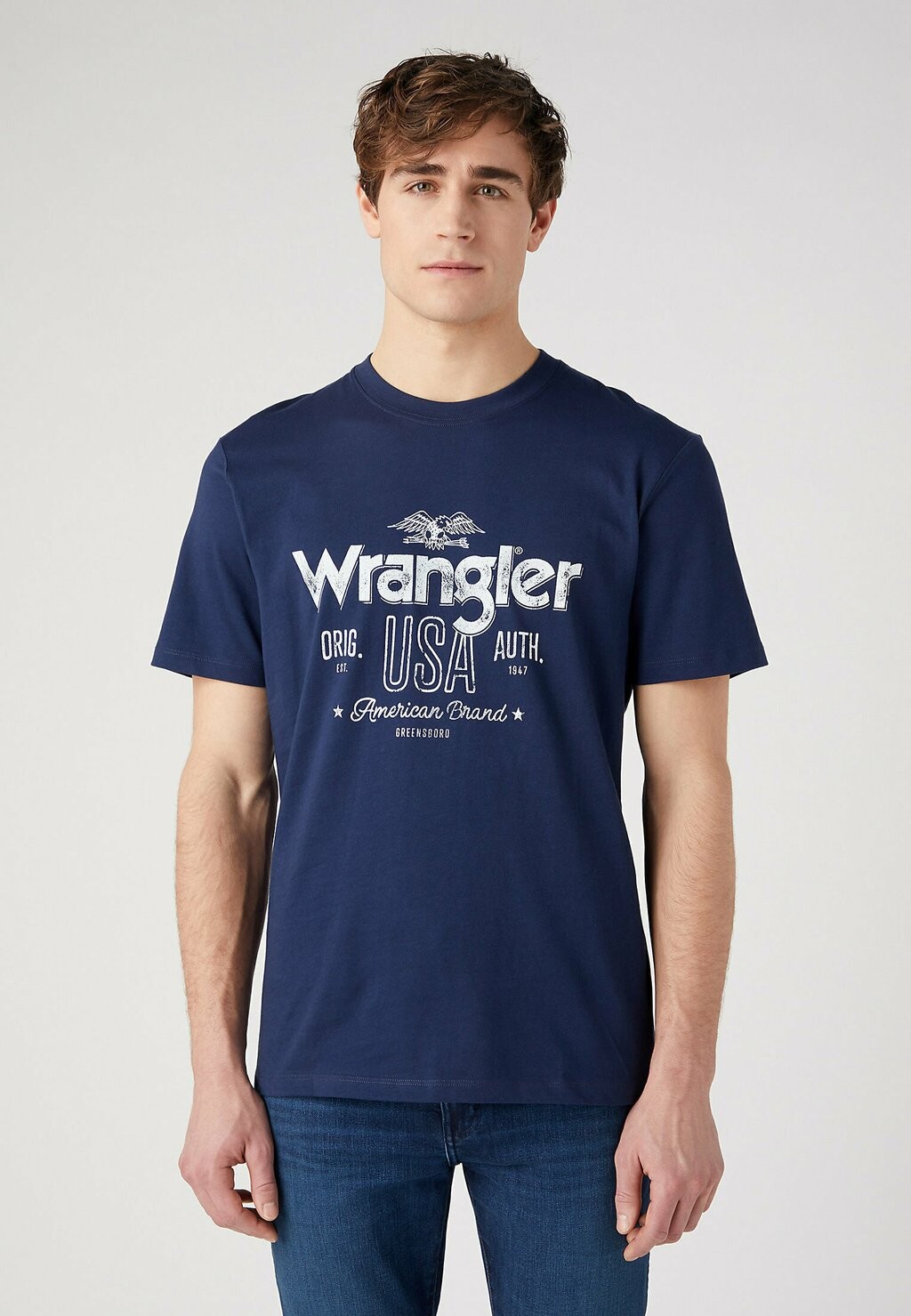 

Футболка с принтом Wrangler, синий