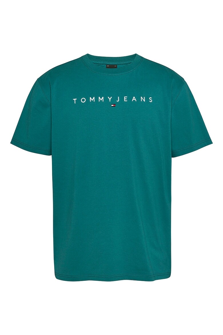 

Футболка с овальным вырезом и логотипом Tommy Jeans, зеленый