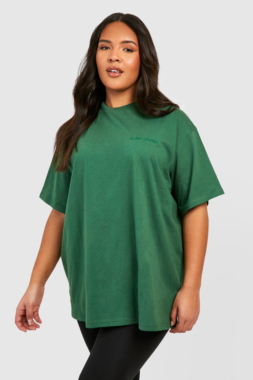 

Футболка оверсайз plus dsgn studio Boohoo, зеленый