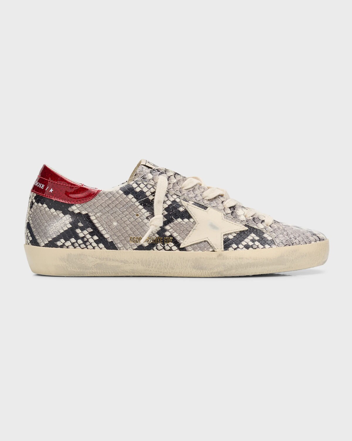 

Кроссовки Superstar с тиснением под змею Golden Goose, цвет Grey Phyton Grey Black Red