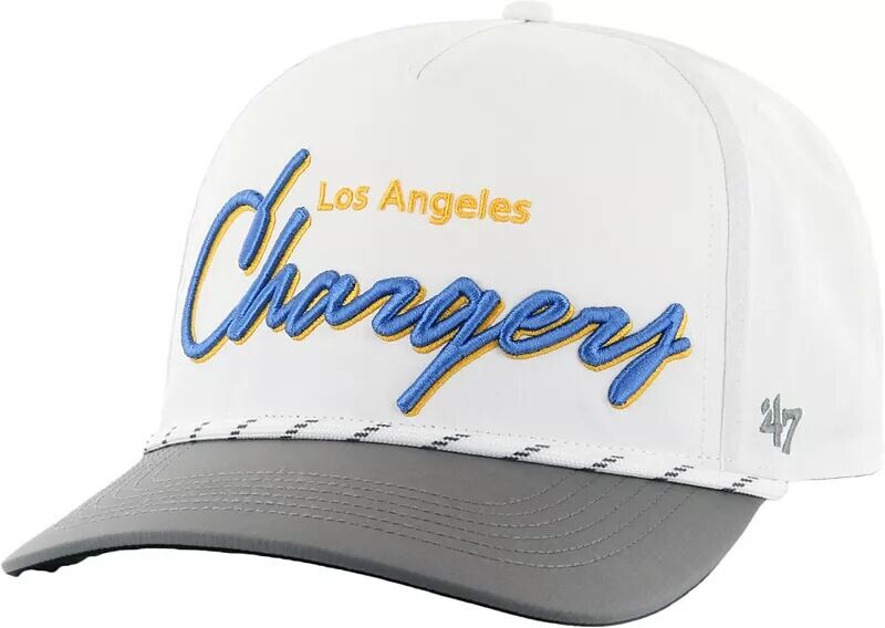 

Мужская белая регулируемая кепка Los Angeles Chargers Chamberlain '47