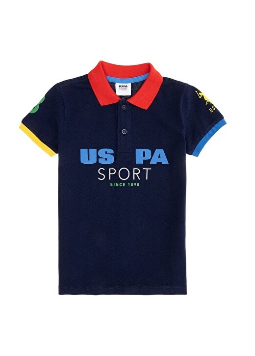 

Темно-синяя футболка-поло для мальчика с принтом U.S. Polo Assn.