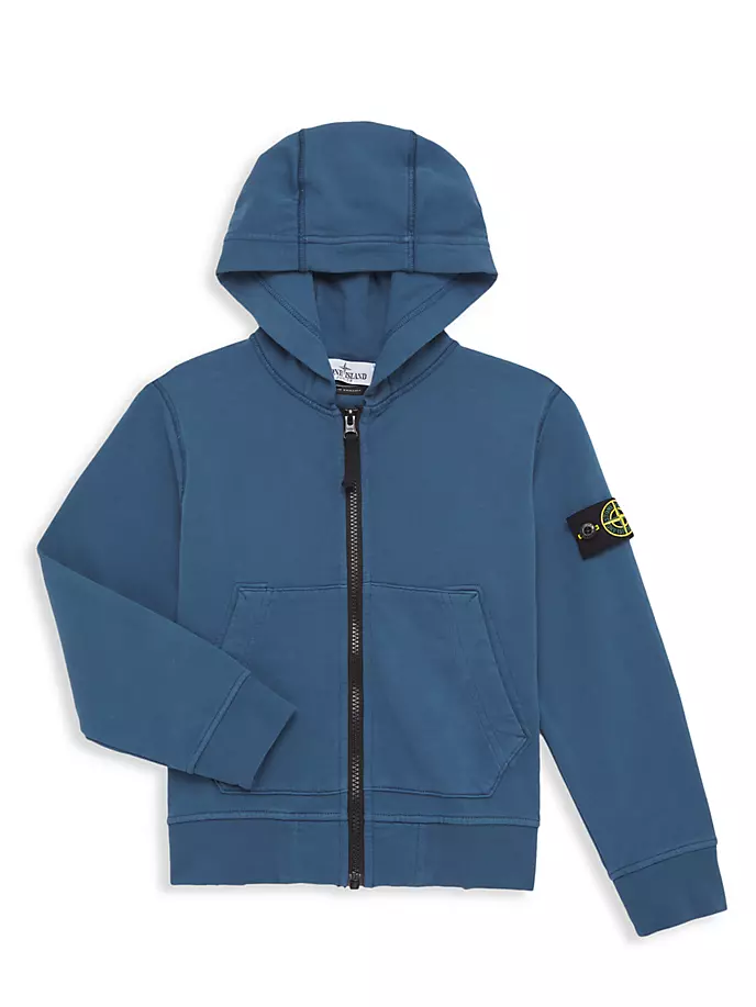 

Толстовка на молнии для маленьких мальчиков и мальчиков Stone Island, синий