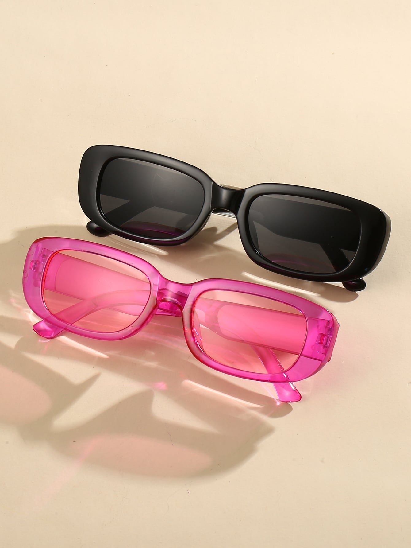 2 шт./компл. женские черные 1 шт модные квадратные пляжные солнцезащитные очки