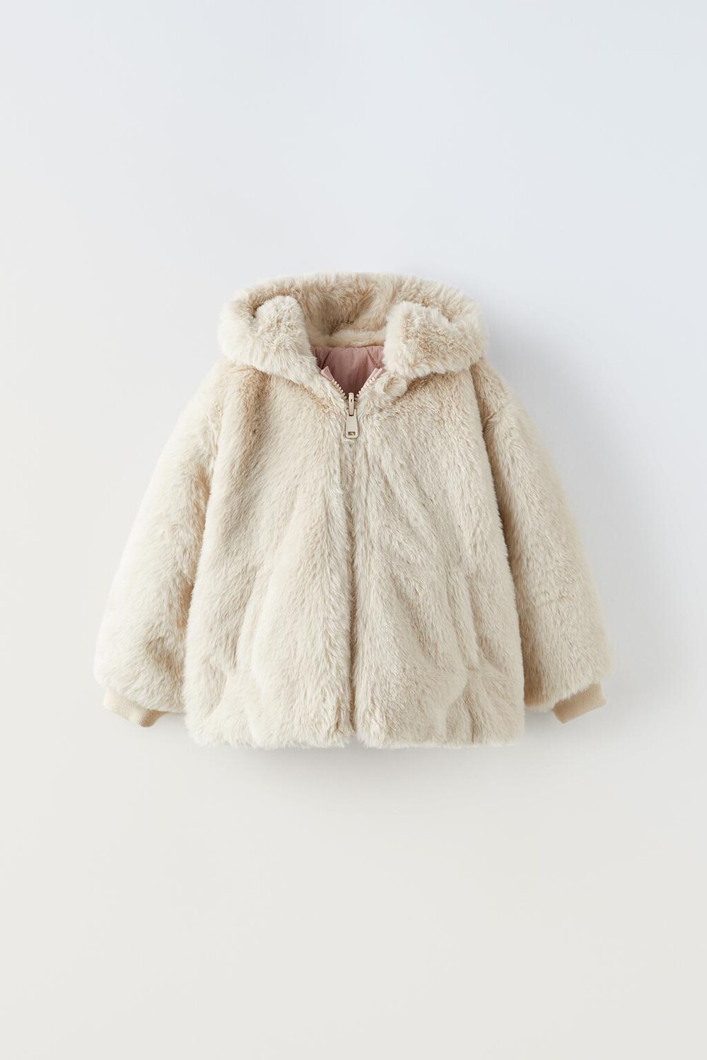 

Двусторонняя куртка из искусственного меха ZARA, экрю