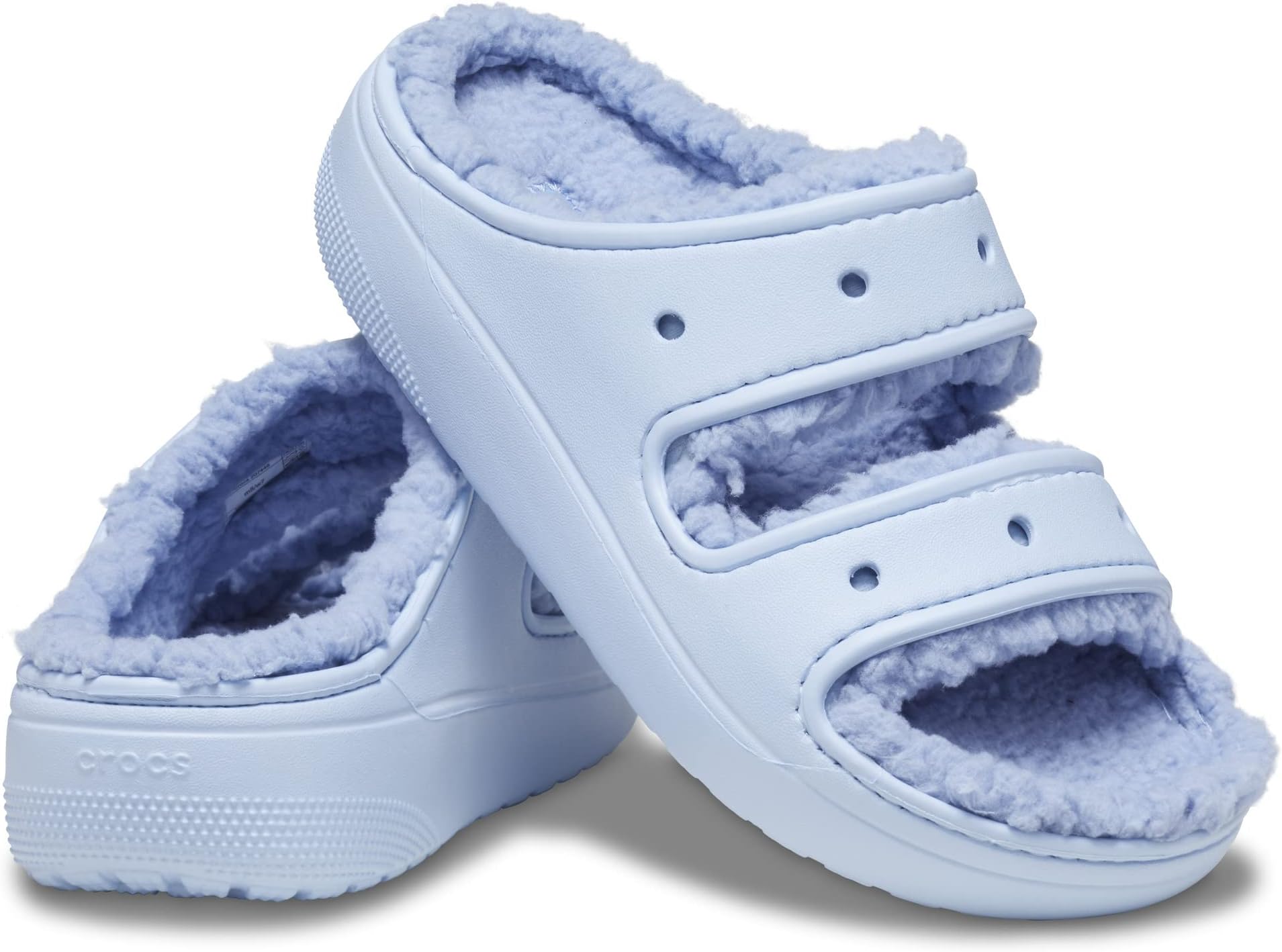 цена Сандалии на плоской подошве Classic Cozzzy Sandal Crocs, цвет Blue Calcite