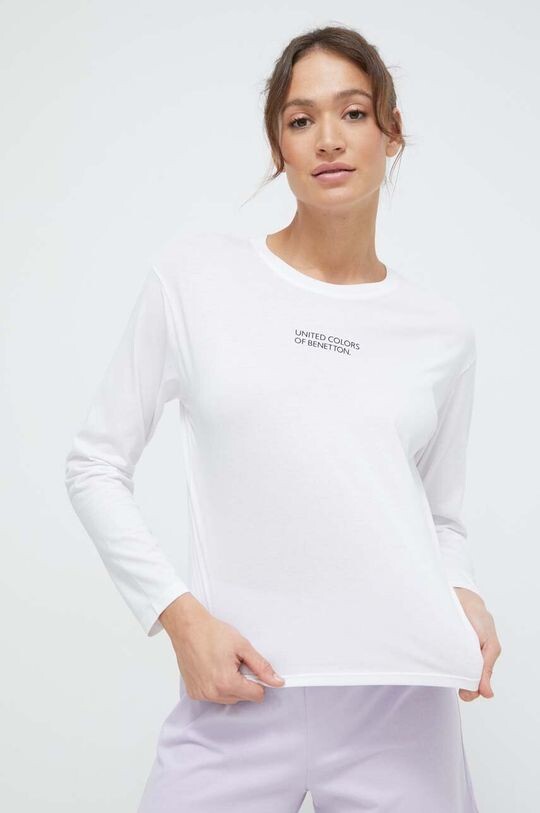

Гостиная с длинными рукавами из хлопка United Colors of Benetton, белый