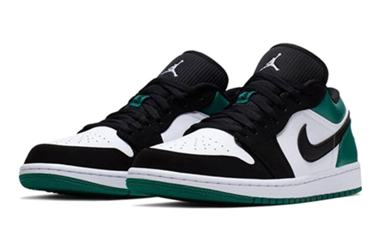 

Nike Air Jordan 1 Low (GS), белый/черный, мистический зеленый, гиперрозовый
