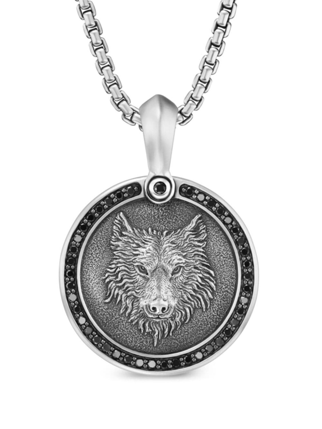 

Серебряная подвеска Wolf с бриллиантами David Yurman, серебряный