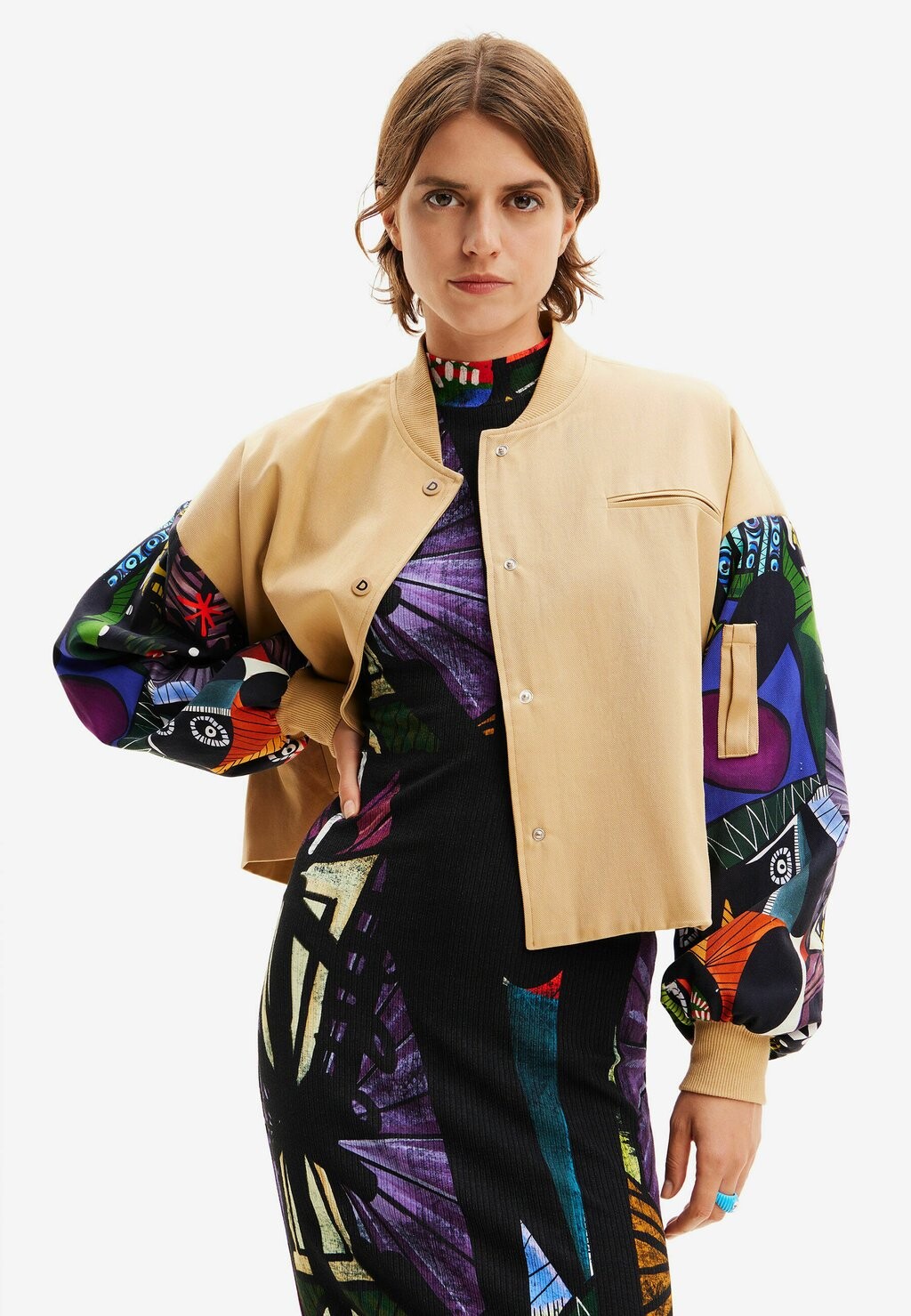 

Куртка бомбер Desigual, бежевый