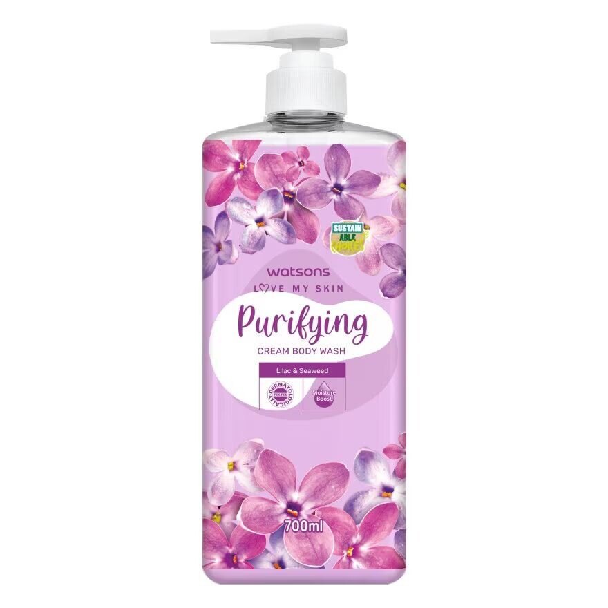 

Watsons Очищающий крем-гель для душа Love My Skin 700 мл, Purple