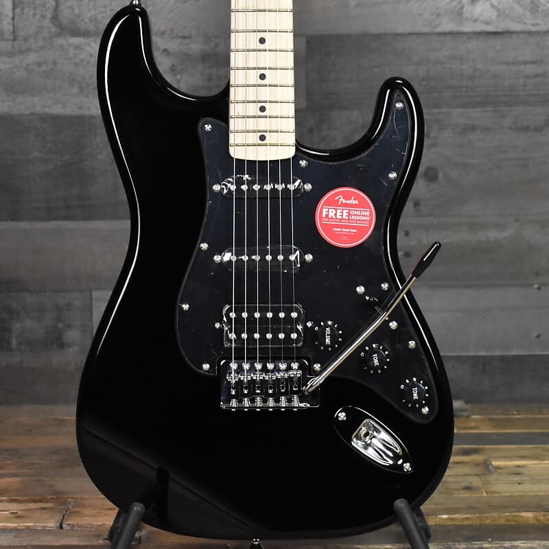 

Электрогитара Squier Sonic Stratocaster HSS, Maple Fingerboard, Black Pickguard - Black