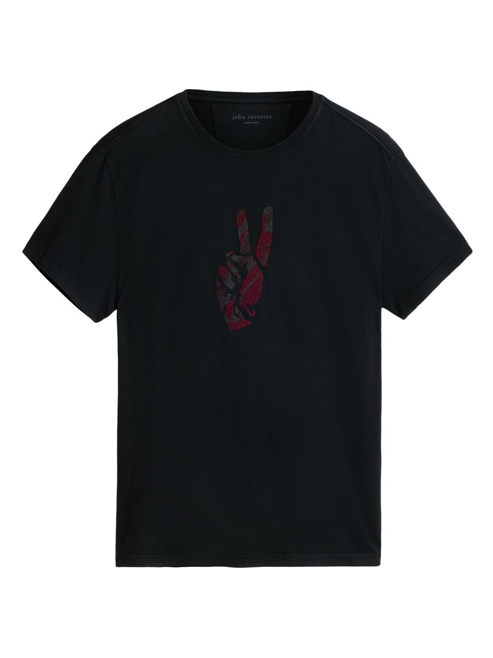 

Хлопковая футболка Peace Hand John Varvatos, черный