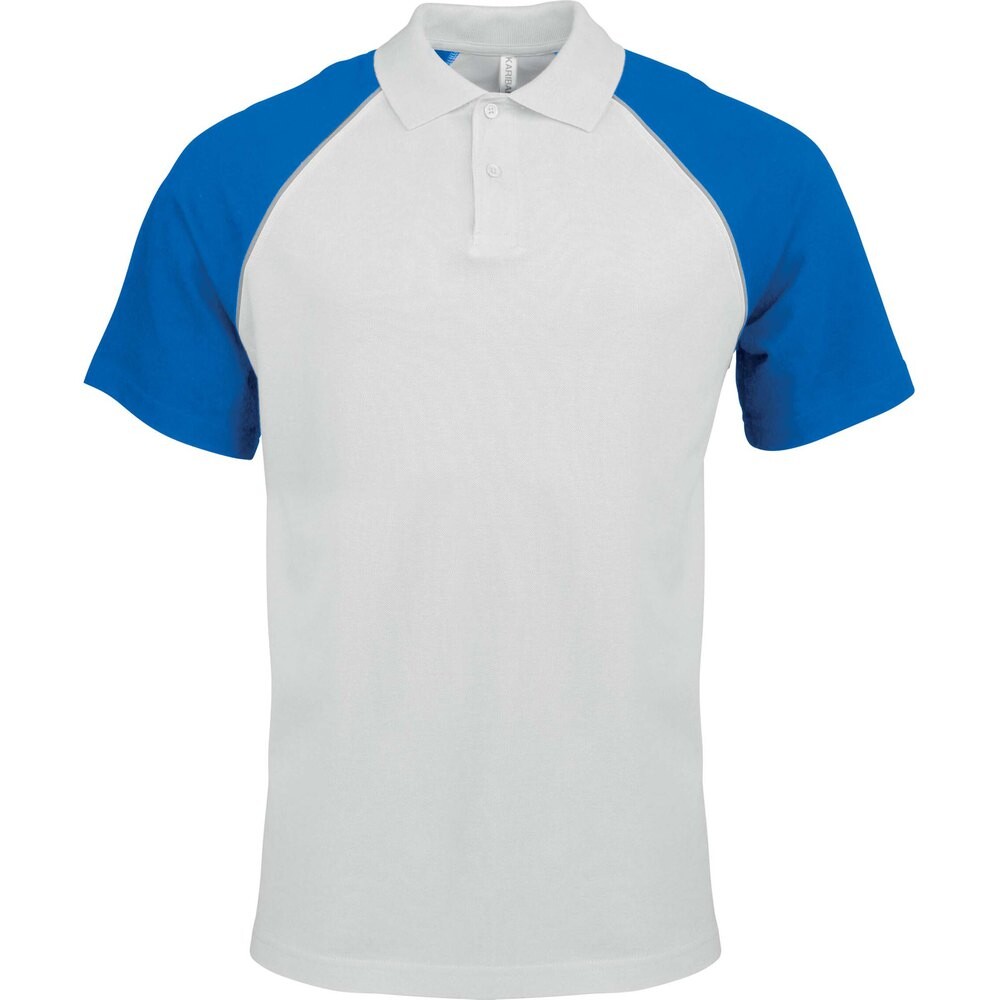 

Рубашка поло Kariban Baseball, белый