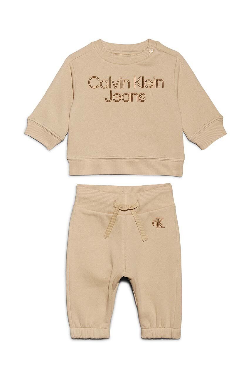 

Детский спортивный костюм Calvin Klein Jeans, 2 шт, бежевый