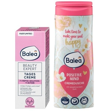 

Крем для лица Balea Beauty Expert с концентрированными ингредиентами 50 мл + рН-нейтральный крем-гель для душа Positive Mind 300 мл