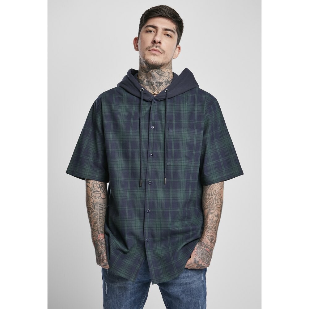 

Рубашка Urban Classics Hooded, синий