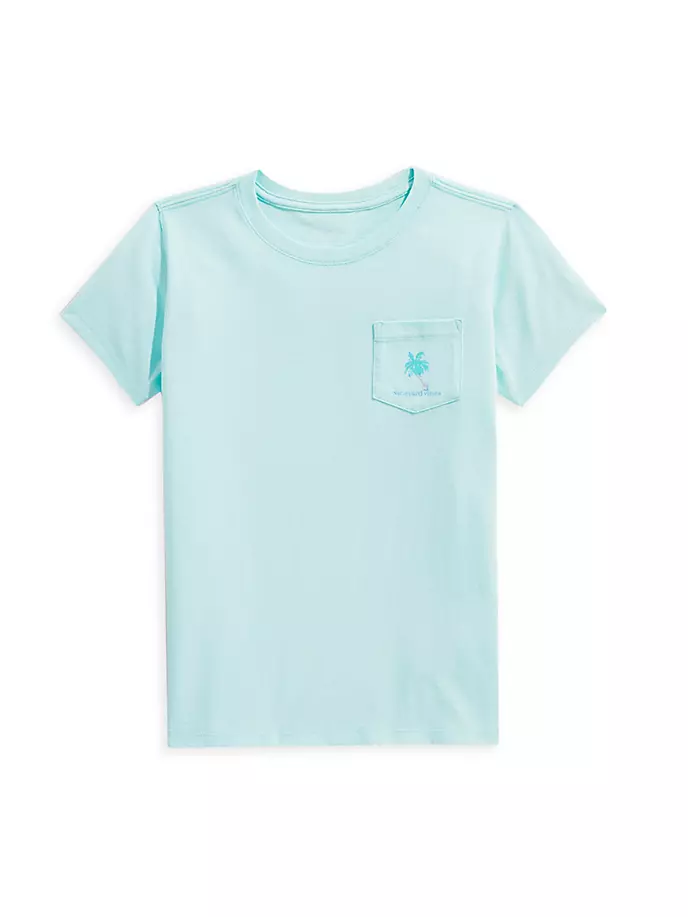 

Футболка с круглым вырезом для маленьких девочек и девочек Vineyard Vines, синий