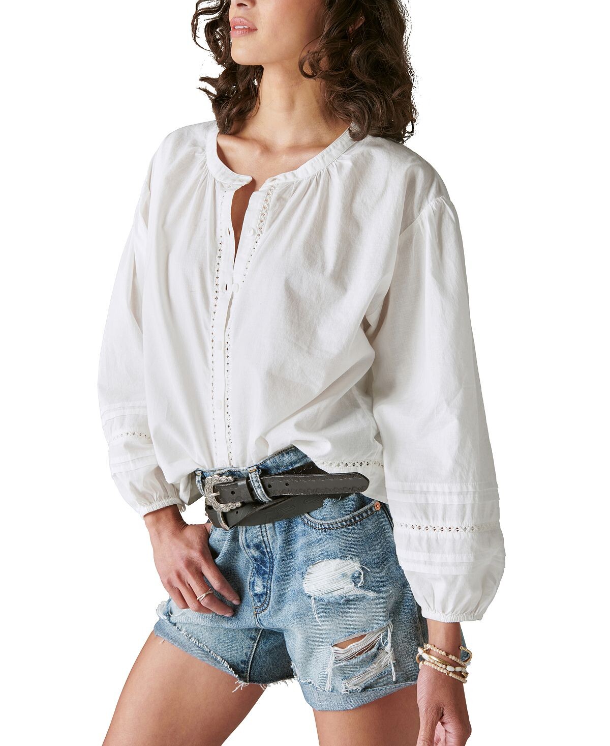 

Женская непринужденная блузка на пуговицах спереди Lucky Brand
