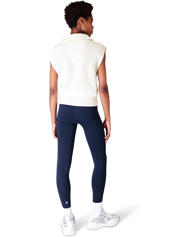 

Свитер Sweaty Betty Modern 1/2 Zip Knitted Tank, цвет Lily White