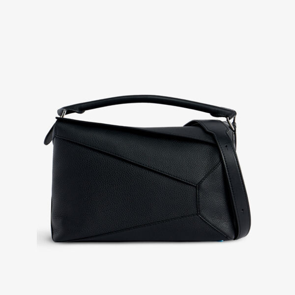 

Большая кожаная сумка puzzle edge с верхней ручкой Loewe, черный