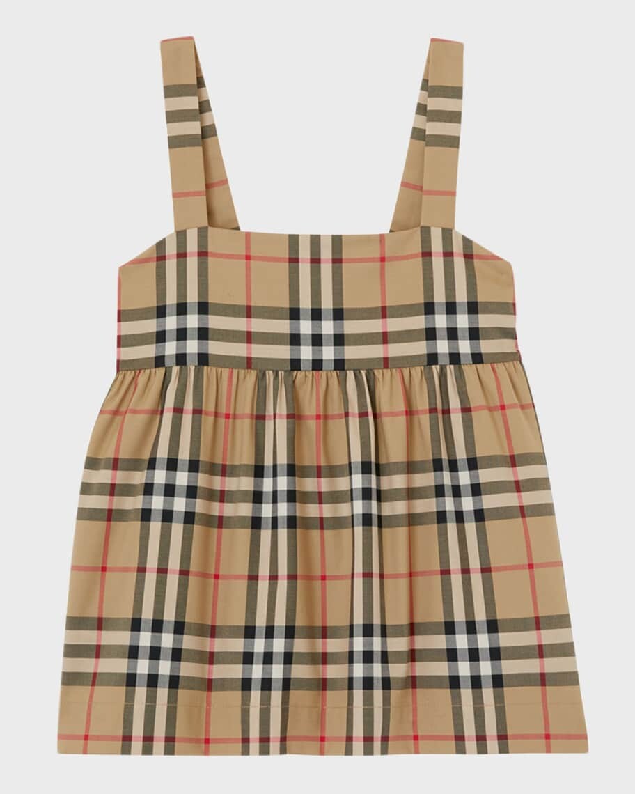 

Топ без рукавов в клетку Lorenza для девочек, размеры 4–14 Burberry