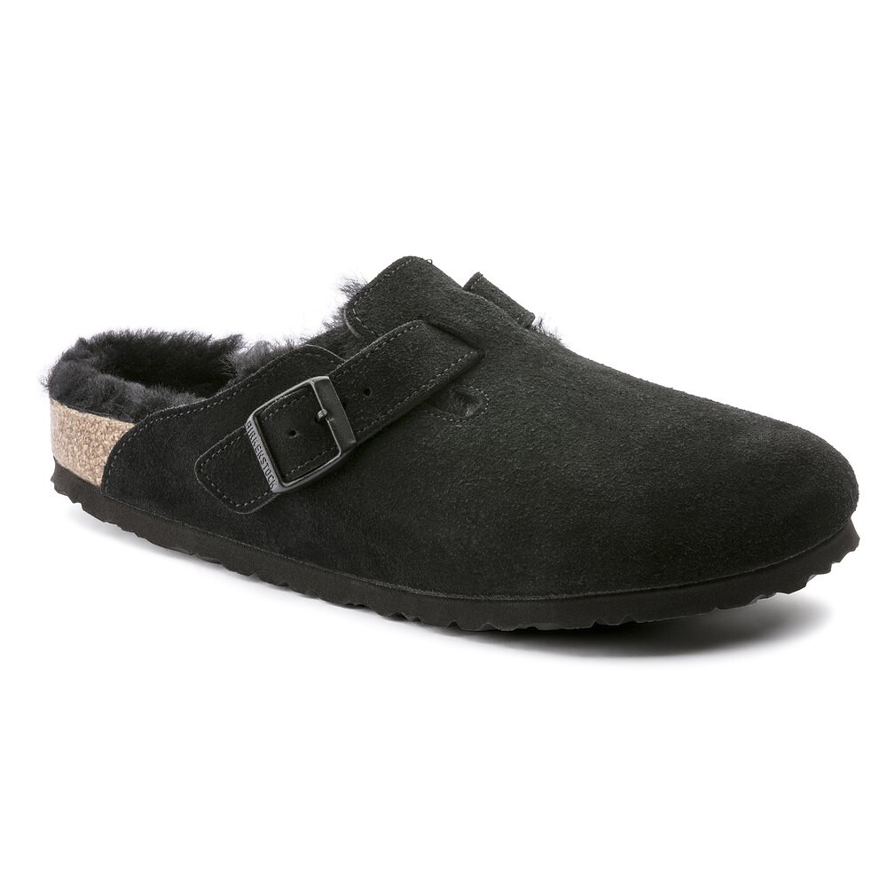 

Сабо Birkenstock Boston Suede Etroit Leather, черный