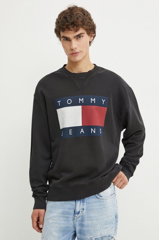 

Хлопковая толстовка Tommy Jeans, серый