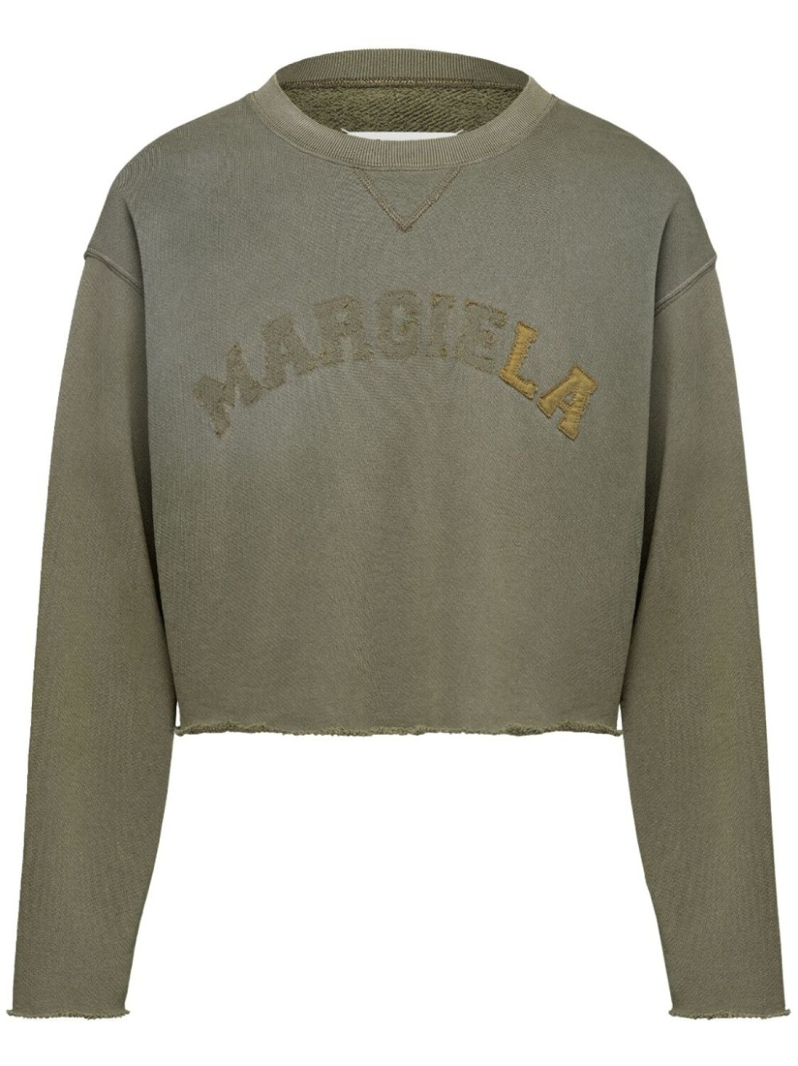 

Maison Margiela укороченная толстовка с логотипом, зеленый