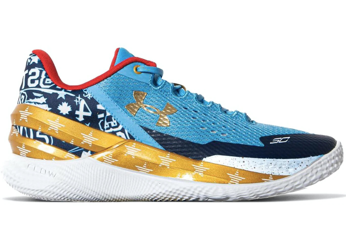 

Кроссовки Under Armour Curry 2 Low Flotro All-Star, синий / жёлтый