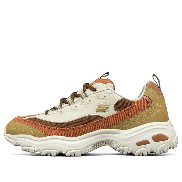

Кроссовки Skechers D'Lites 1.0 Low-Top Running Shoes White/Brown, белый, Белый;серый