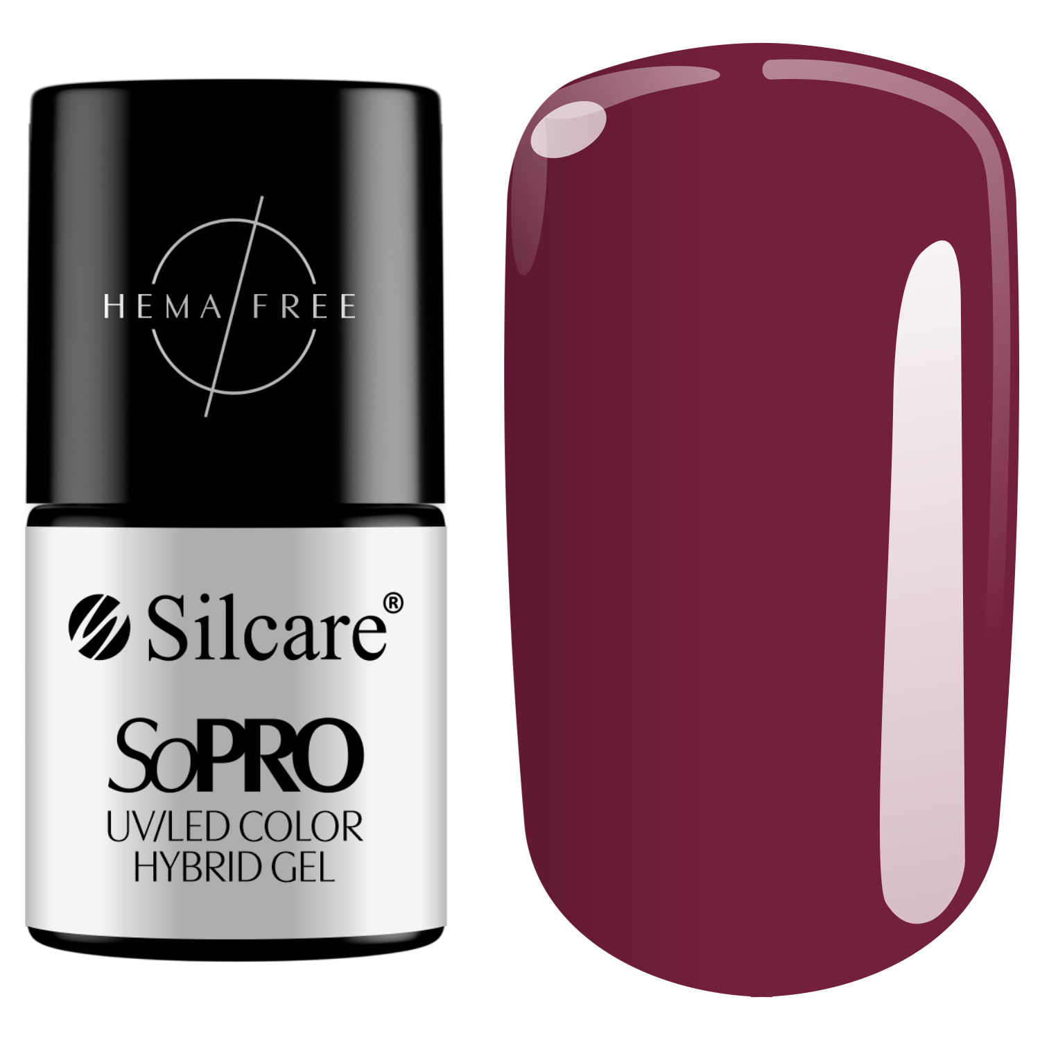 Гибридный лак для ногтей 017 Silcare Sopro Rich Color, 7 гр