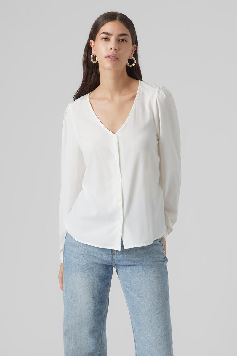 

Широкая рубашка с длинными рукавами Vero Moda, белый
