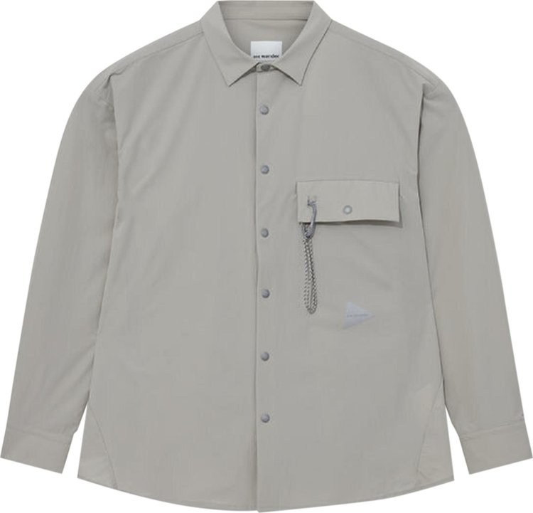 Рубашка And Wander Light Cloth 'Light Grey', серый рубашка and wander размер 48 серый