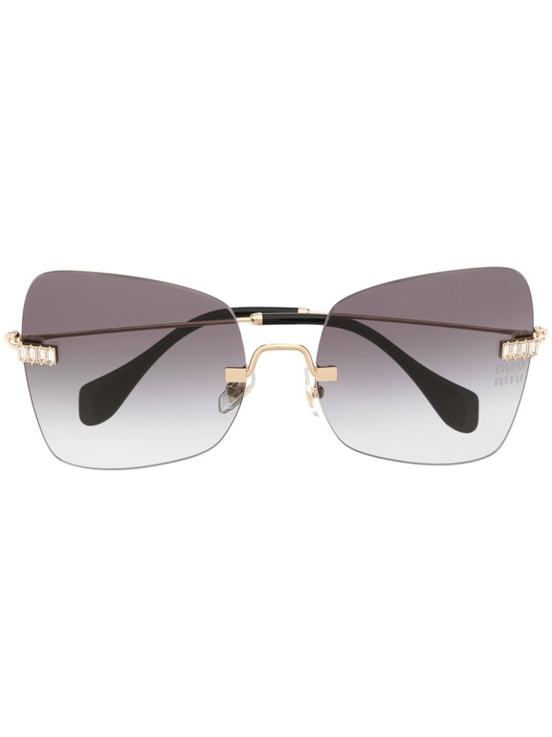 

Miu Miu Eyewear солнцезащитные очки в квадратной оправе, черный
