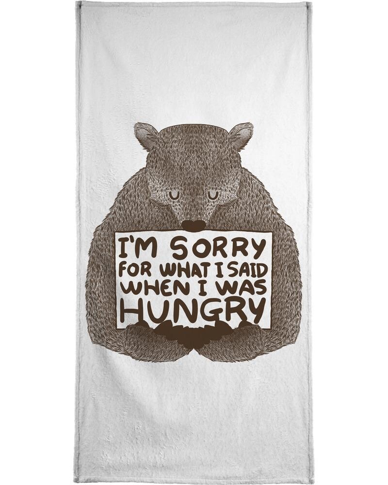 

Полотенце для ванной Juniqe I'm Sorry For What I Said When I Was Hungry, цвет Grau & Schwarz
