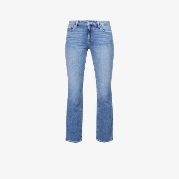 Укороченные джинсы из эластичного денима со средней посадкой Amber Paige, синий