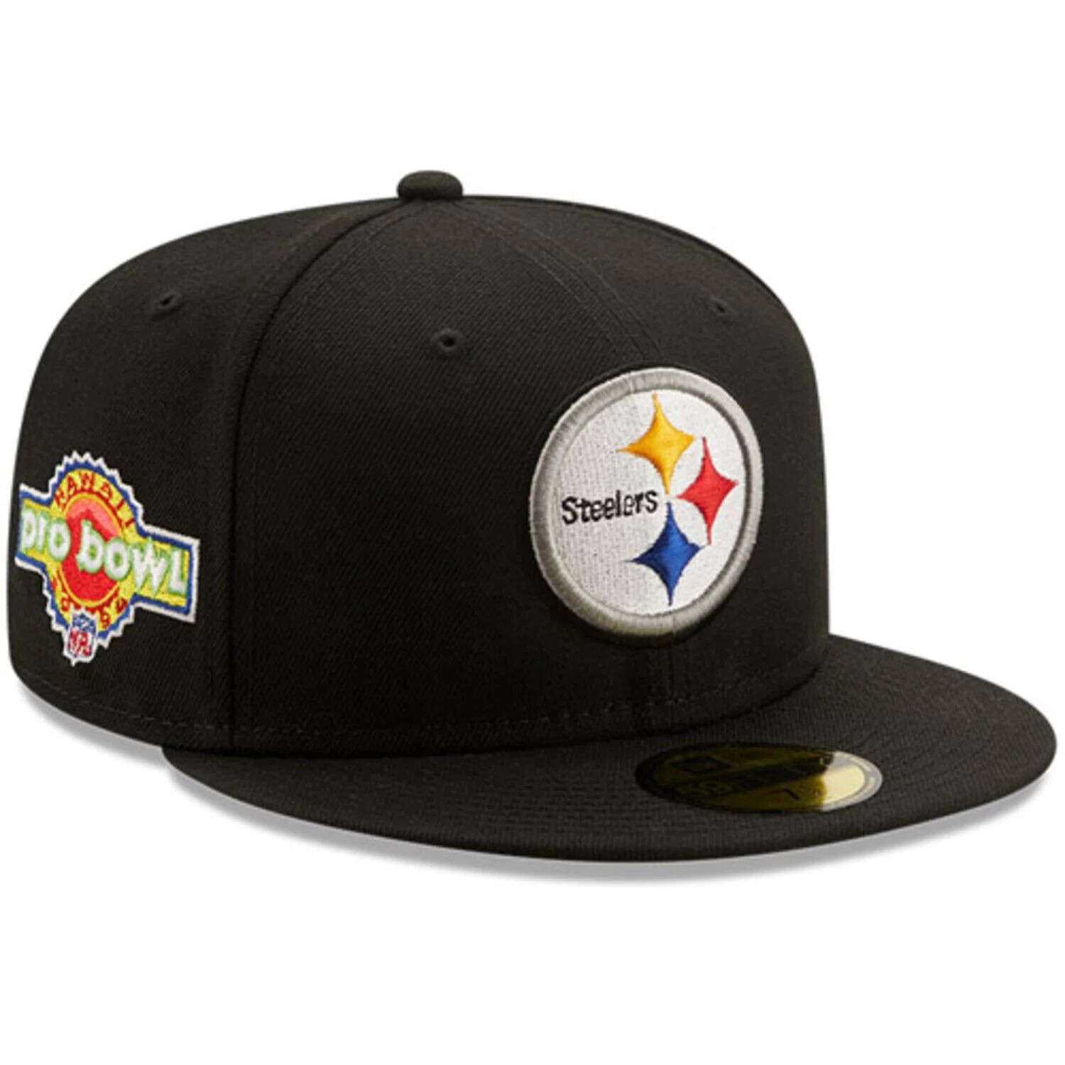 

Мужская черная мужская кепка New Era Pittsburgh Steelers 1994 Pro Bowl Patch Gold Undervisor 59FIFY