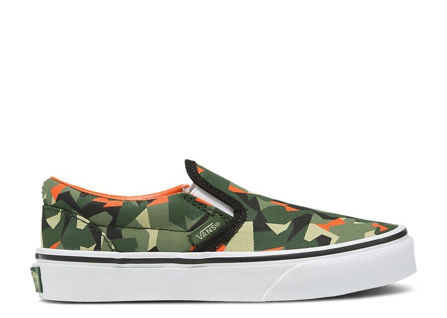 

Кроссовки Vans Classic Slip-On V Kids 'Geo Camo Green', зеленый