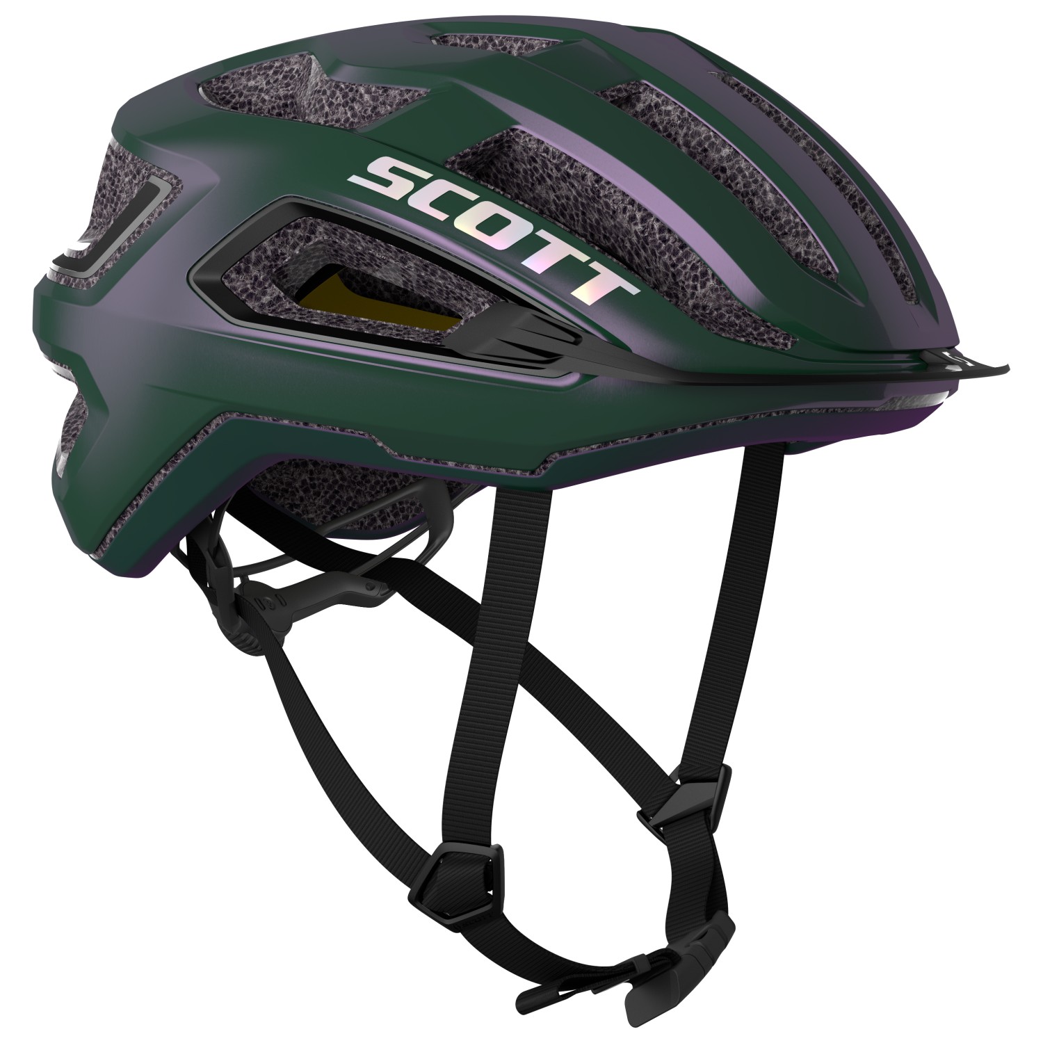 шлем scott arx ce us 55 59 серый Велосипедный шлем Scott Helmet Arx Plus (CE), цвет Prism Green/Purple