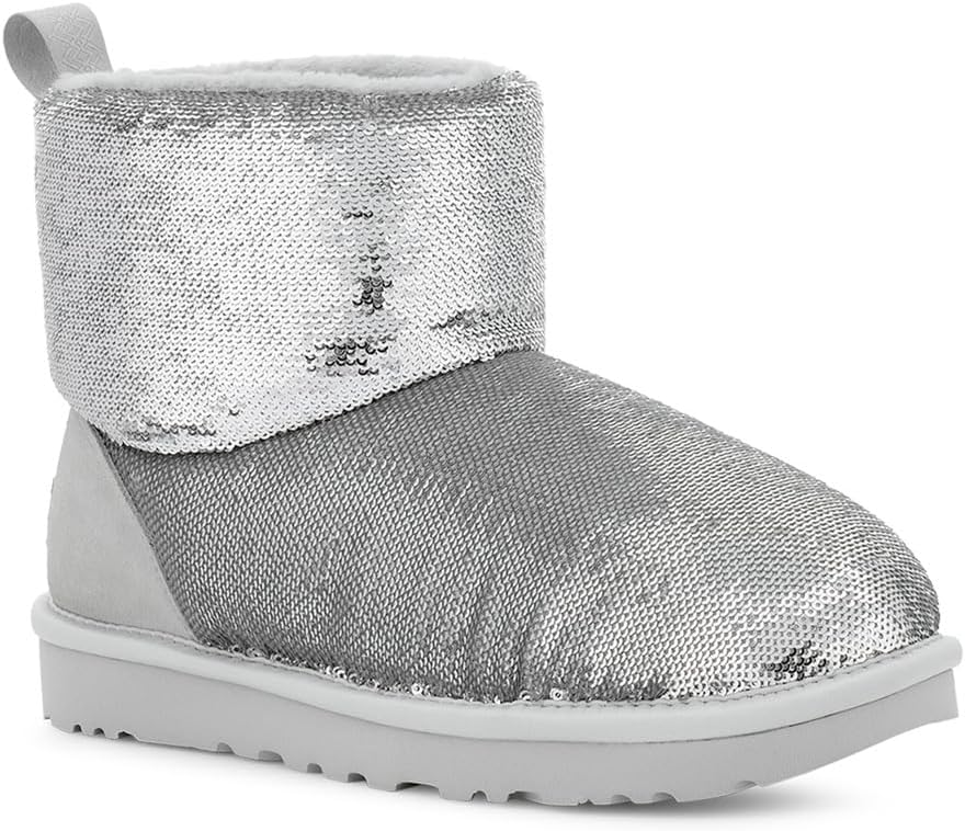 

Ботинки UGG Classic Mini Mirror Ball, серебряный