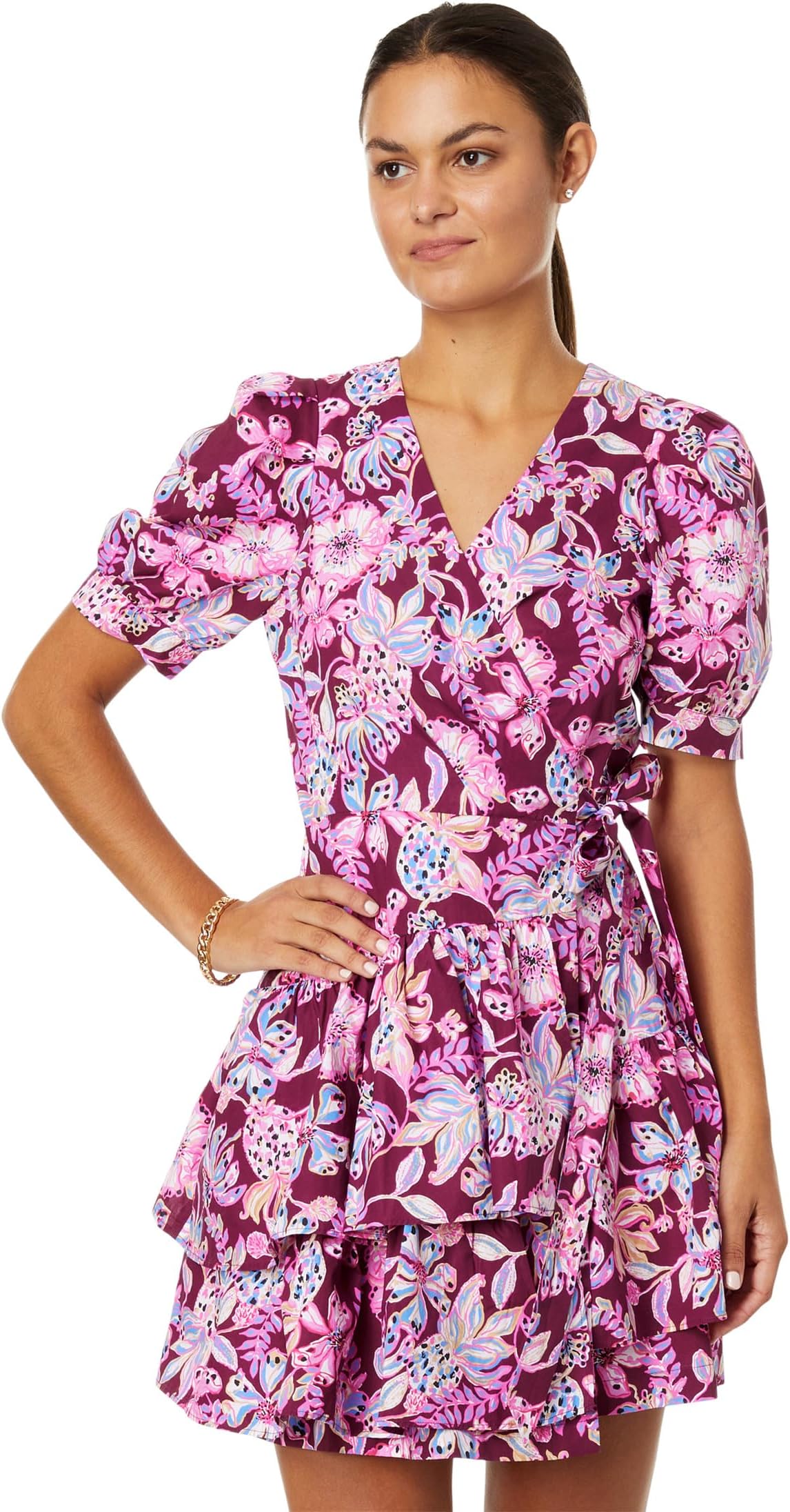 Платье Alexandria Elbow Sleeve C Lilly Pulitzer, цвет Amarena Cherry Tropical with A Twist