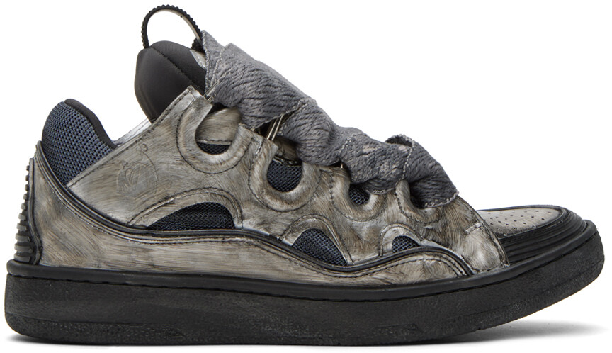 

Серебряные кроссовки Curb Lanvin