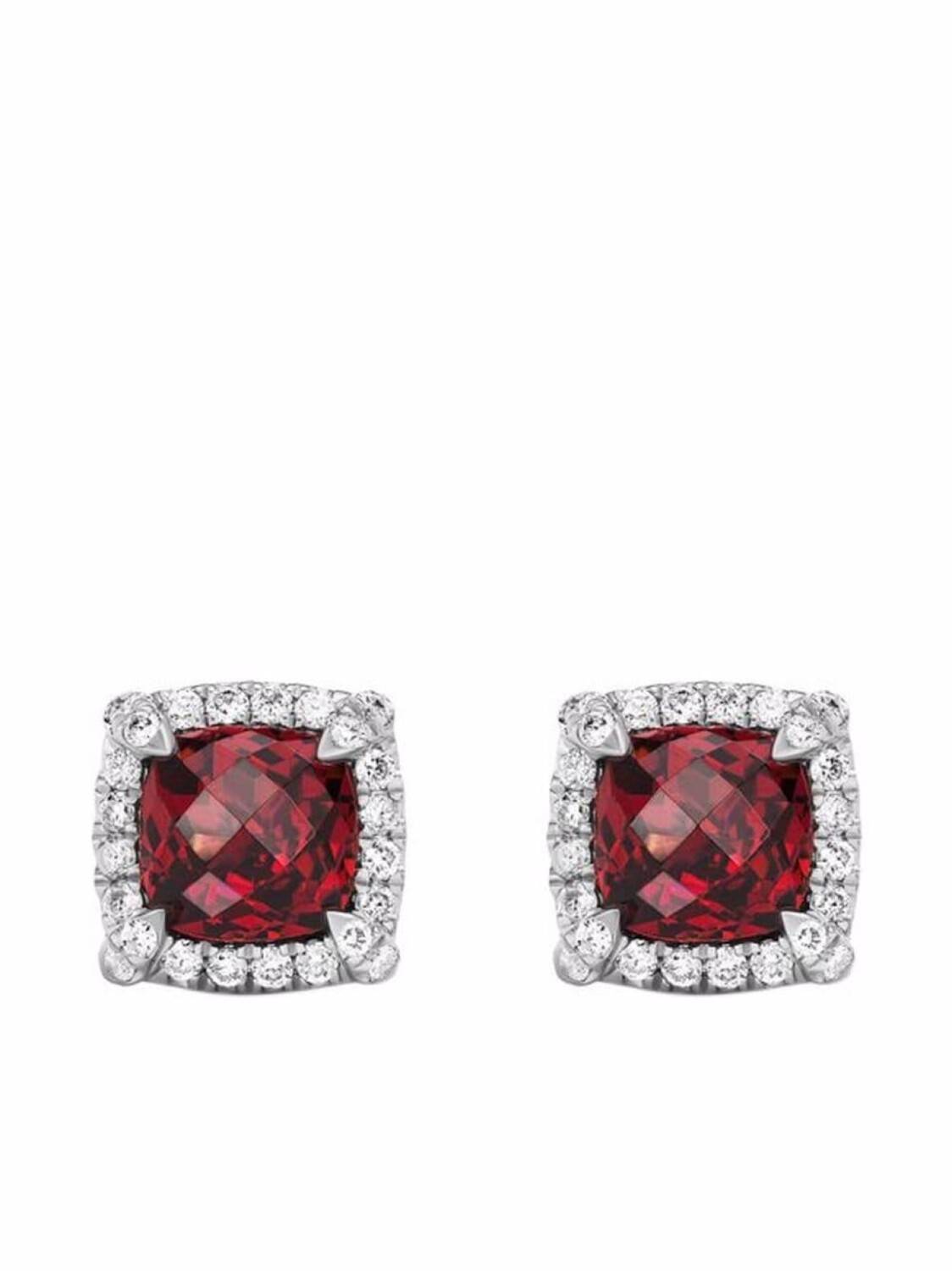 

Серебряные серьги Petite Chatelaine с родолитом David Yurman, серебряный