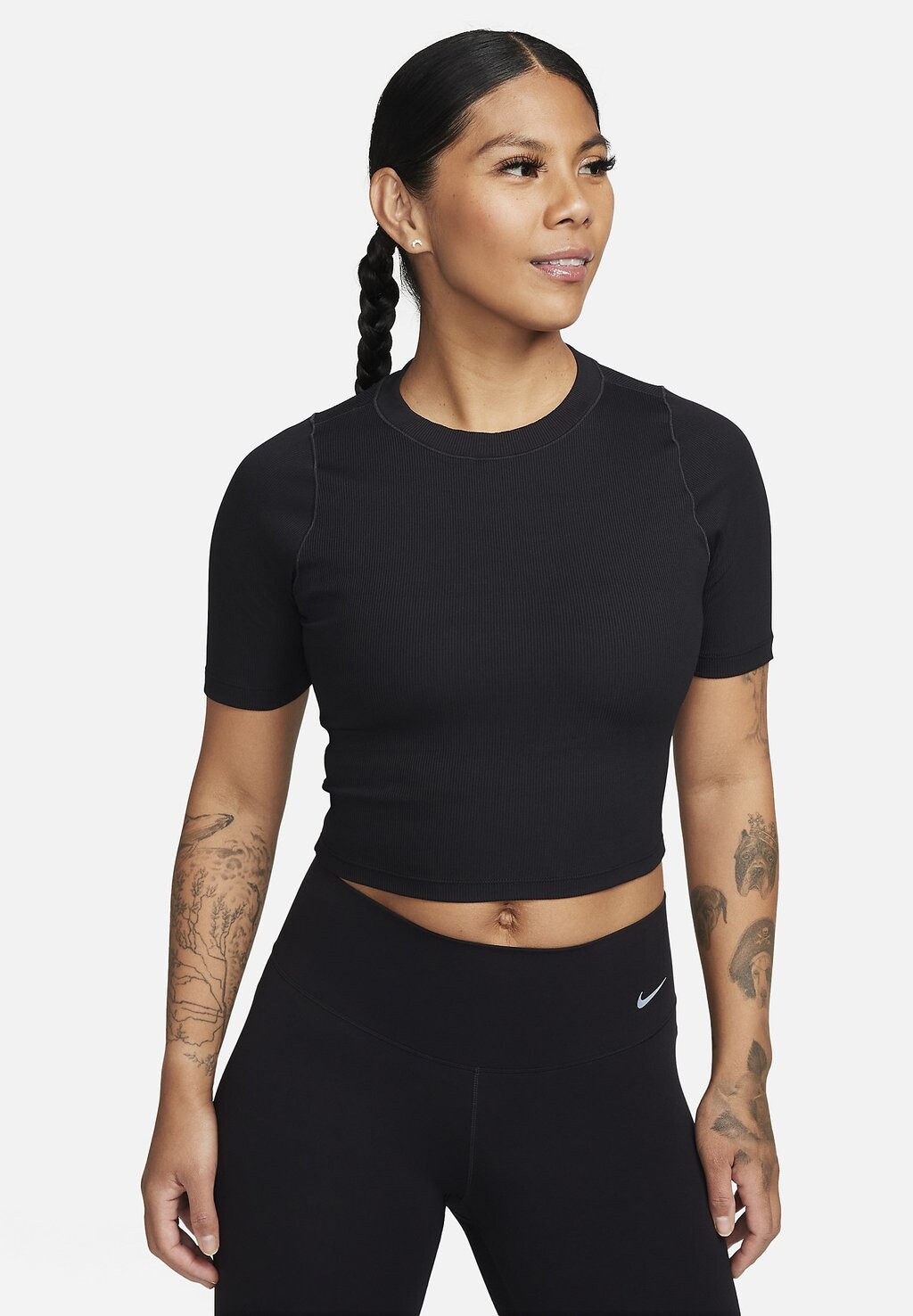 

Спортивная футболка DRI-FIT CROPPED SHORT SLEEVE Nike, цвет black pcg6c
