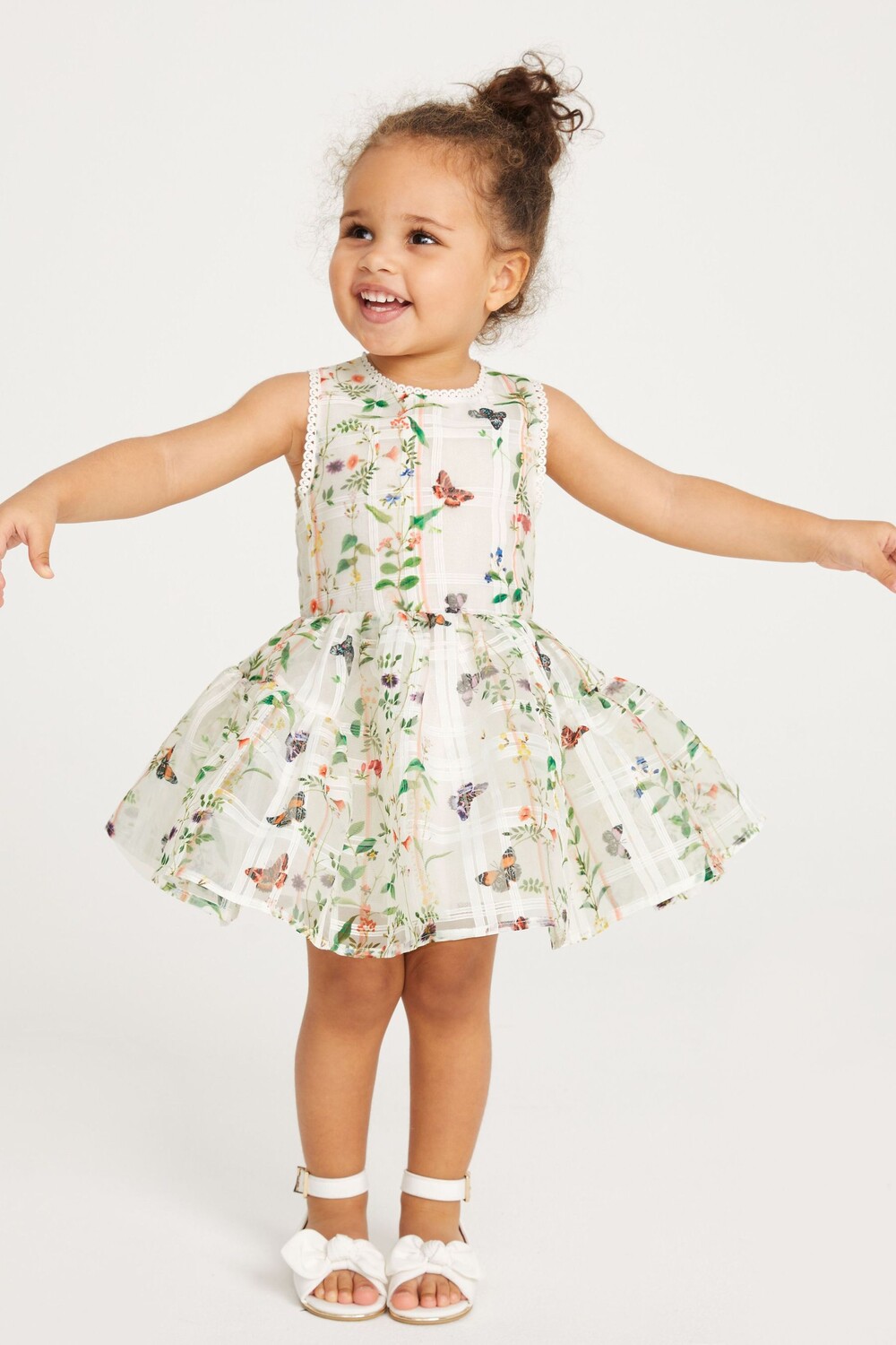 

Белое платье с эффектом выжжения Baker by Ted Baker, белый